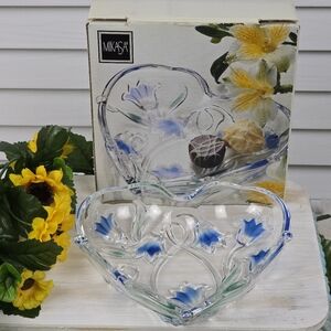 NEW Mikasa Bluebells Heart Shaped Dish